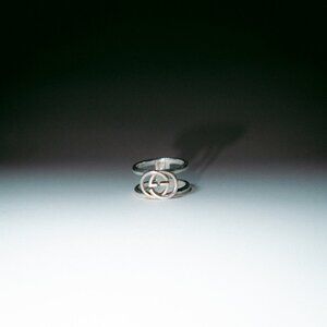 Gucci Interlocking GG Sterling Silver Ring